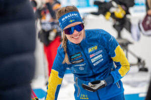 Elvira Oberg durant la Coupe de Monde de Biathlon au Grand Bornand.