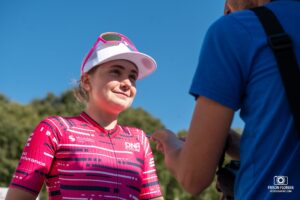 VAN DAM Sarah de l'équipe DNA Pro Cycling Team au Tour Cycliste International Féminin de l'Ardèche 2023
