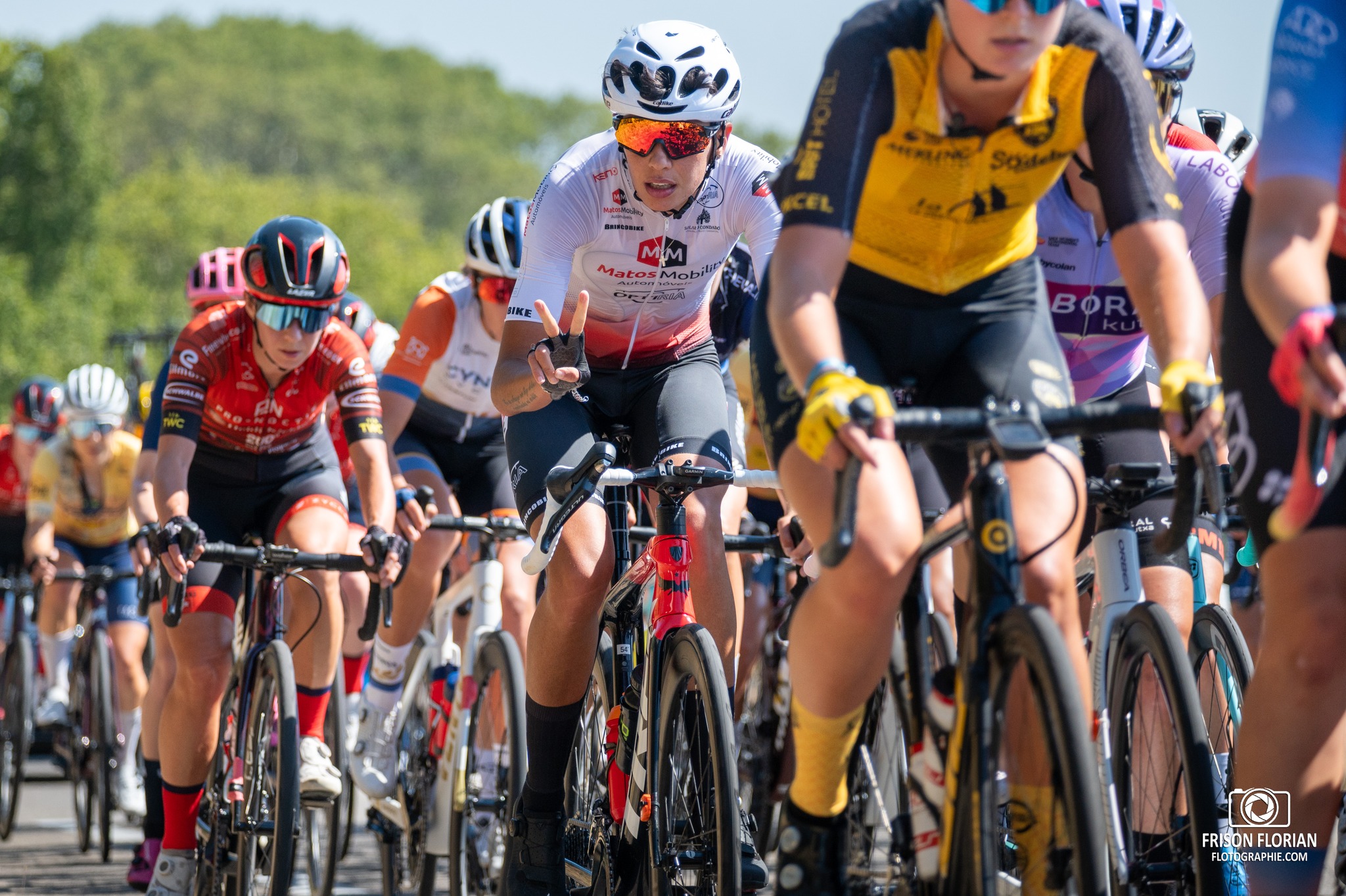 REYES Agustina de l'équipe Matos Mobility - Optiria Women Team au Tour Cycliste International Féminin de l'Ardèche 2023