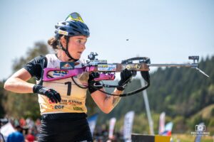 Lou JEANMONNOT LAURENT au Biathlon Summer Tour 2023 à la Féclaz.
