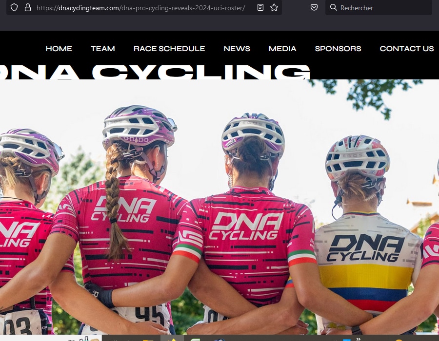 Article de l'équipe DNA Pro Cycling Team lors du Tour Cycliste International Féminin de l'Ardèche 2023