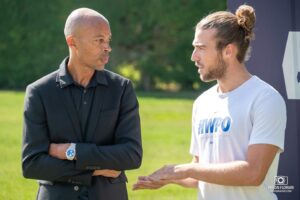 Stéphane Diagana et Robin Emig, lors de la conférence de presse du Meeting de Miramas Métropole 2024
