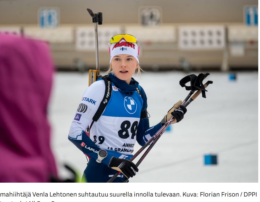Article de Yle.fi sur la biathlète Venla Lehtonen