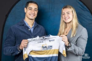 Mathilde GROS et Rayan HELAL lors de l'Assemblée Générale du Salon Cyclosport