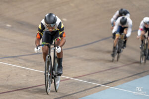 SYLVANISE Matthias durant les Championnats de France 2024 sur le Vélodrome National de Saint Quentin en Yvelines, futur site des Jeux Olympiques de 2024 de Paris