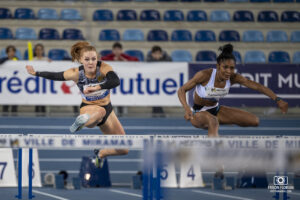 L'athlète anglaise Jenna BLUNDELL lors du 60m Haie au Meeting de Miramas Métropole 2024