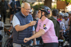 Pierre Rolland et Jean-Claude COMBY lors de la Corsica Cyclo GT20 2024