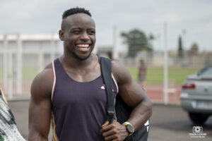 Ferdinand OMANYALA du Kenya, en préparation à Miramas pour les Jeux Olympiques de Paris 2024