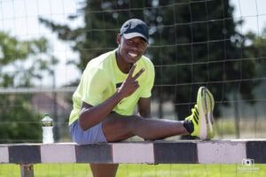 Wiseman MUKHOBE du Kenya, en préparation à Miramas pour les Jeux Olympiques de Paris 2024