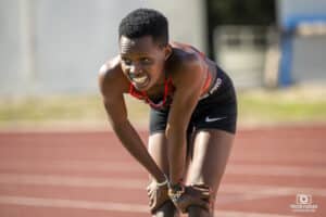 Mercy CHEBET du Kenya, en préparation à Miramas pour les Jeux Olympiques de Paris 2024