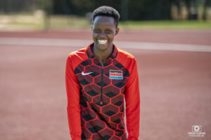Mercy CHEBET du Kenya, en préparation à Miramas pour les Jeux Olympiques de Paris 2024