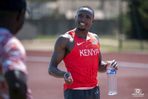 Boniface MWERESA du Kenya, en préparation à Miramas pour les Jeux Olympiques de Paris 2024