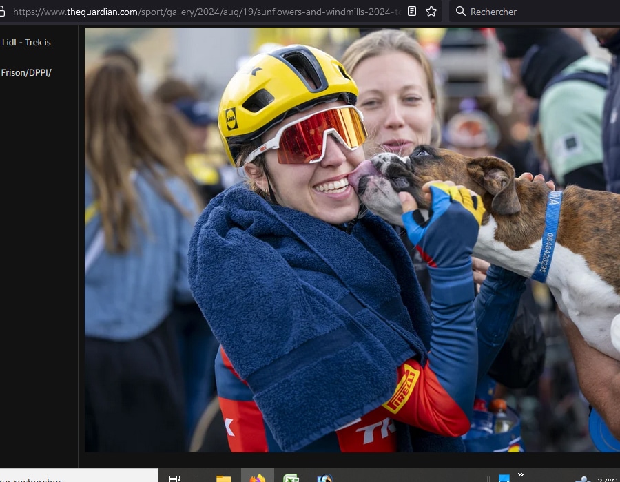 Article du média anglais The Gardian avec une séléction de photos de l'édition 2024 du Tour France Féminin.