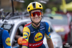 L'anglaise DEIGNAN Elizabeth, lors de la dernière étape du Tour de France Femmes 2024 à l'Alpes d'Huez.