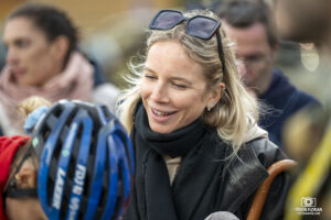 La française Eglantine RAYER, lors de la dernière étape du Tour de France Femmes 2024 à l'Alpes d'Huez.