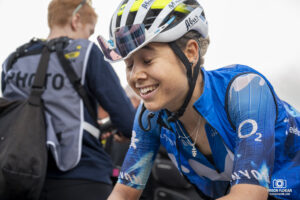 La Danoise NORSGAARD Emma, lors de la dernière étape du Tour de France Femmes 2024 à l'Alpes d'Huez.