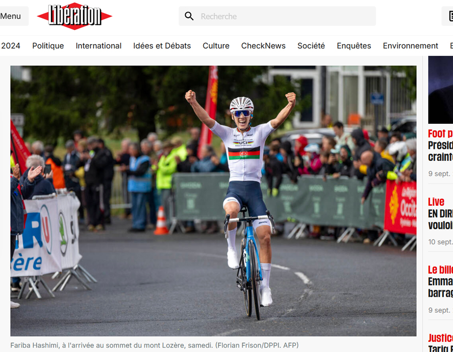 Article du média français Libération sur la coureuse Afghane Fariba Hashimi