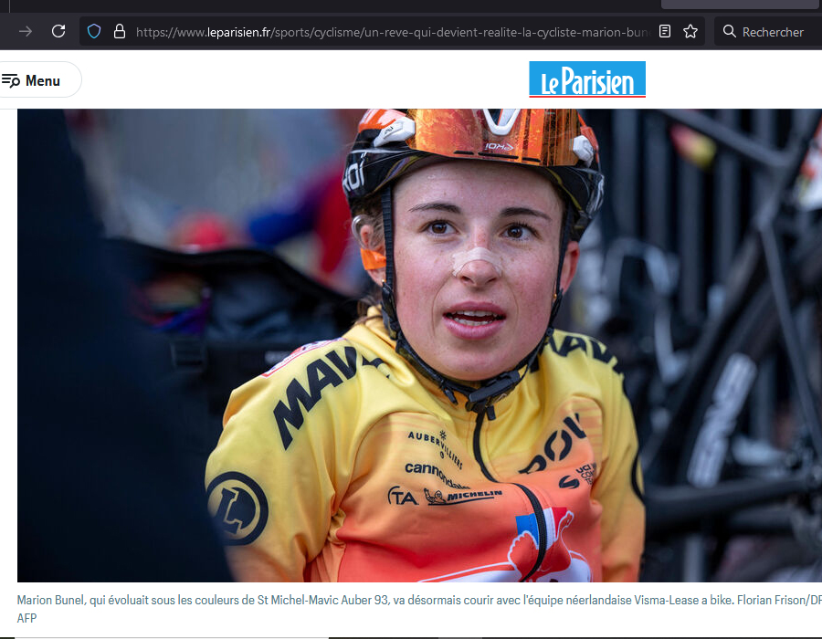 Article du média Français le Parisien sur la française Marion Bunel