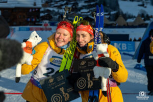 GROTIAN Selina et VOIGT Vanessa à la Coupe du Monde de Biathlon au Grand Bornand en 2024