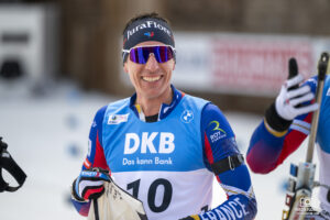 Quentin FILLON MAILLET à la Coupe du Monde de Biathlon au Grand Bornand en 2024