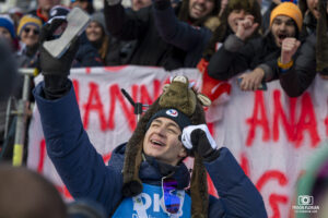 Eric PERROT à la Coupe du Monde de Biathlon au Grand Bornand en 2024