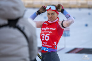 Lea MEIER à la Coupe du Monde de Biathlon au Grand Bornand en 2024