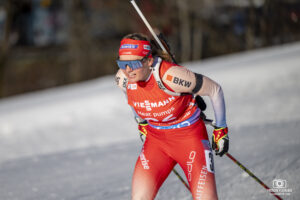Lea MEIER à la Coupe du Monde de Biathlon au Grand Bornand en 2024