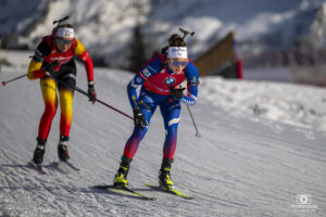 Lou JEANMONNOT à la Coupe du Monde de Biathlon au Grand Bornand en 2024