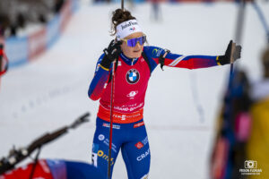 Lou JEANMONNOT à la Coupe du Monde de Biathlon au Grand Bornand en 2024