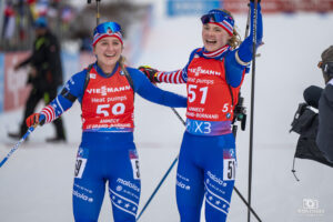 FREED Margie et CASTONGUAY Grace à la Coupe du Monde de Biathlon au Grand Bornand en 2024