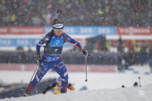 Jeanne RICHARD à la Coupe du Monde de Biathlon au Grand Bornand en 2024