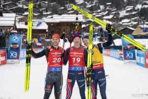 BOE Tarjei et RIETHMUELLER Danilo et BOE Johannes Thingnes à la Coupe du Monde de Biathlon au Grand Bornand en 2024
