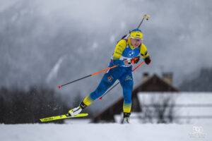 DZHIMA Yuliia à la Coupe du Monde de Biathlon au Grand Bornand en 2024