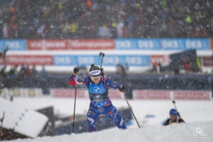 Jeanne RICHARD à la Coupe du Monde de Biathlon au Grand Bornand en 2024
