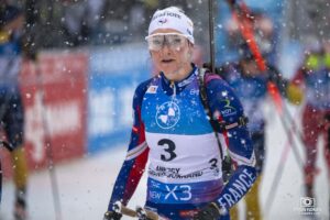 Lou JEANMONNOT à la Coupe du Monde de Biathlon au Grand Bornand en 2024