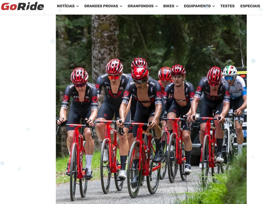 Article du media Portuguais Goride sur l'équipe cycliste Tudor