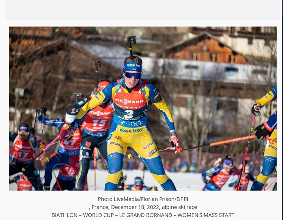 Article du média Italien SportFace sur la coupe du Monde de Biathlon au Grand Bornand