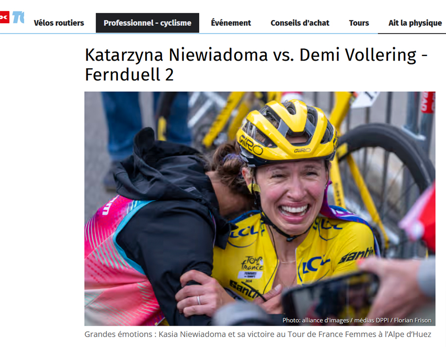 Article du média Allemand Tour Magazin sur les moments fort de l'année cycliste 2024