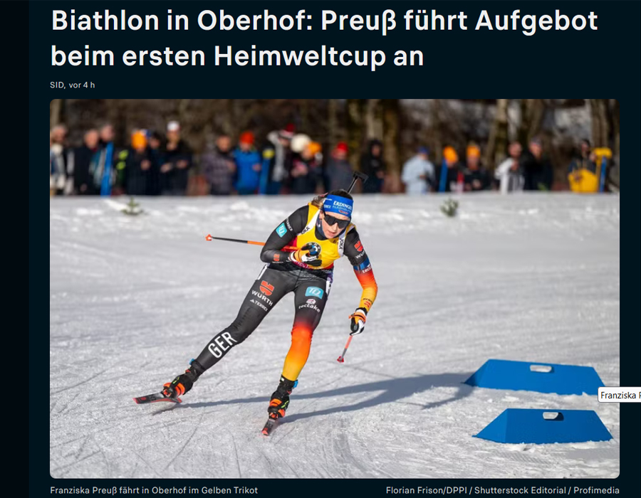 Article du média français Flashscore sur la biathlète Allemande Franziska Preuss