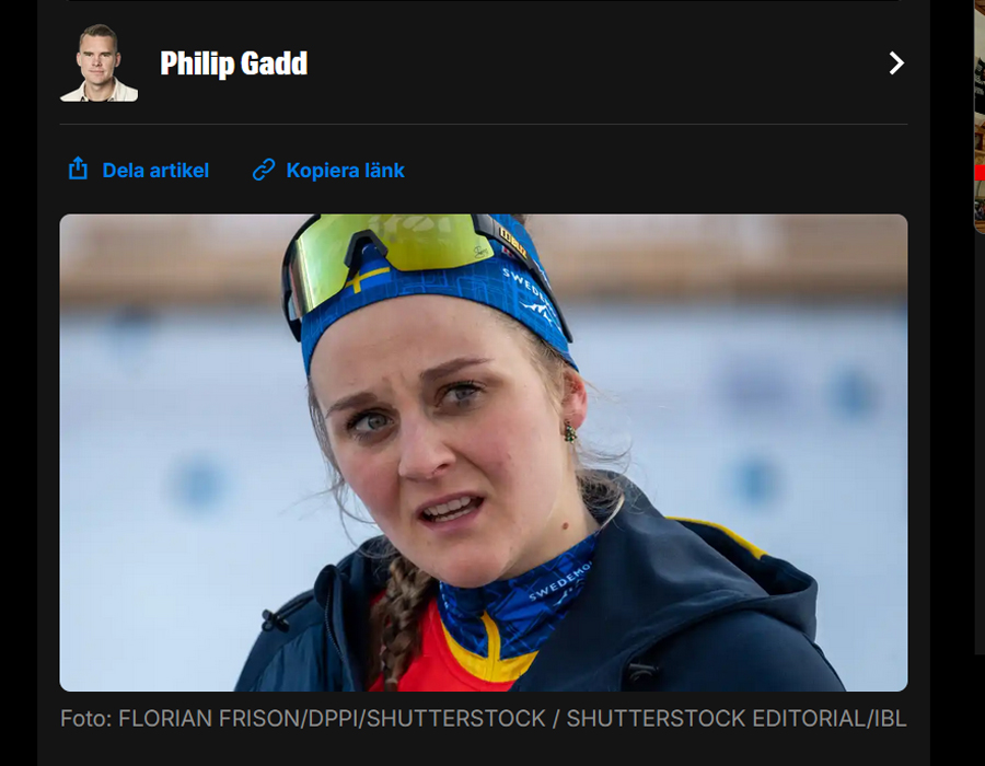 Article du média Suédois Expressen sur Stina Nilsson
