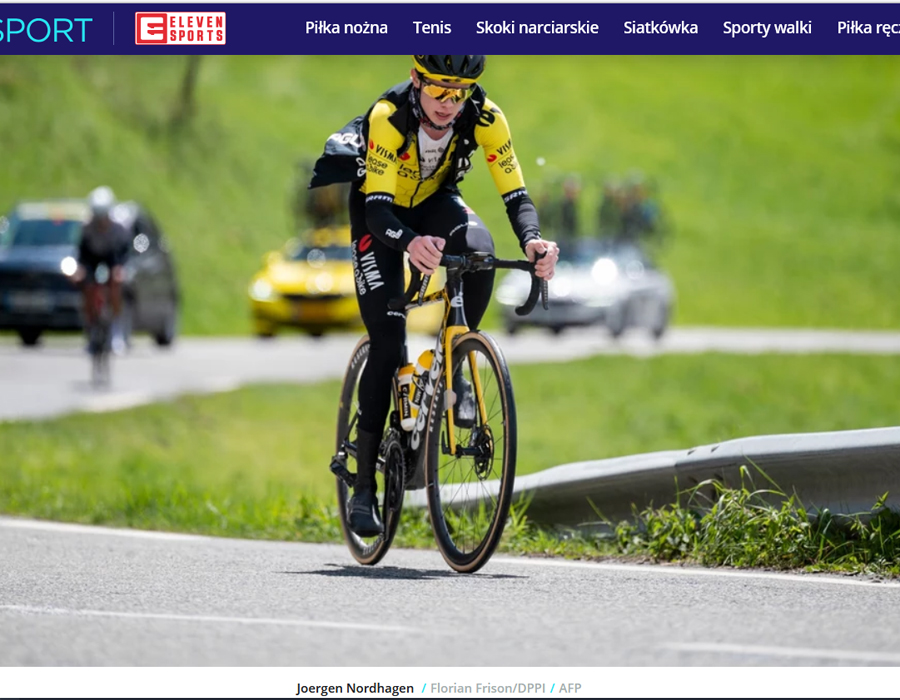 Article du média Polonais Sport Interia sur le cycliste Norvégien Joergen Nordhagen