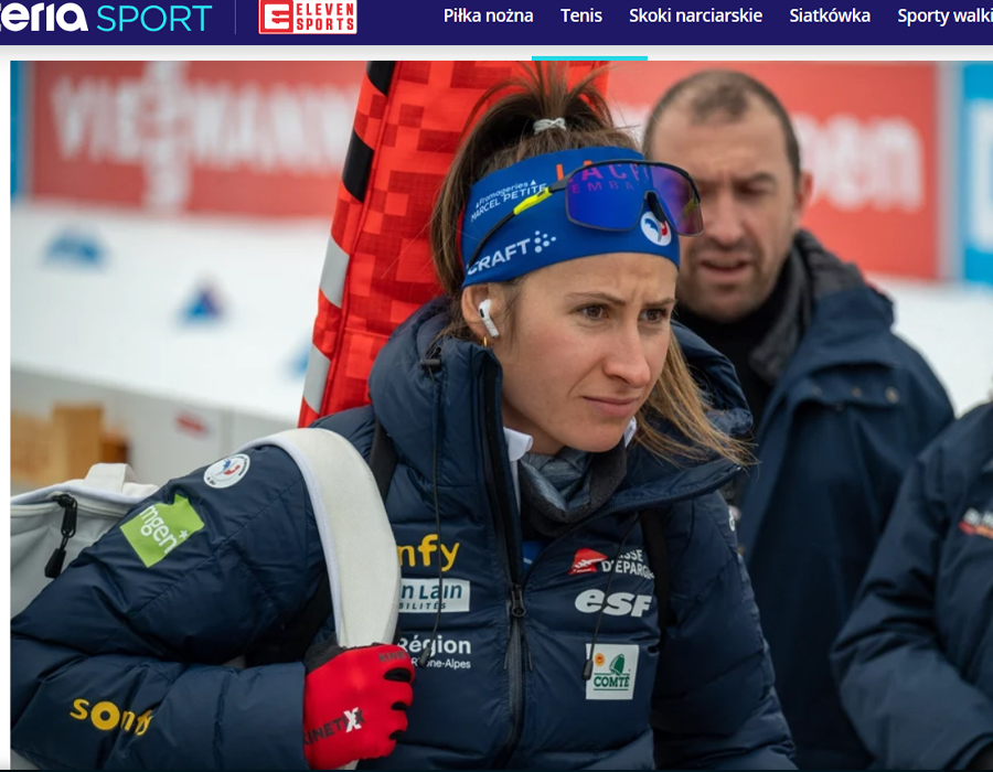 Article du média Polonais Sport Interia sur la biathlète française Caroline Colombo