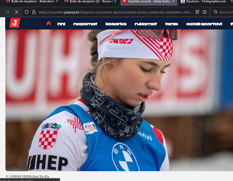Article du média hongrois Sportske sur la biathlète croate Anika Kozica