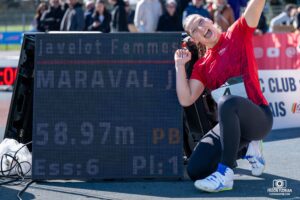 Jade MARAVAL lors des Championnats de France de Lancers 2025 à Salon de Provence