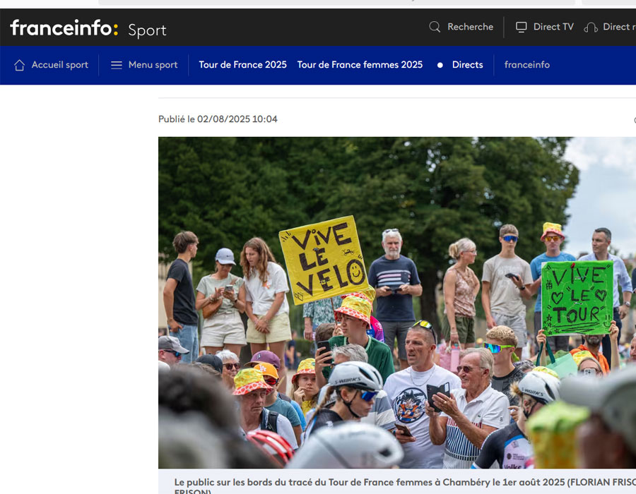 Article du média français France Info sur le Tour de France Féminin 2025