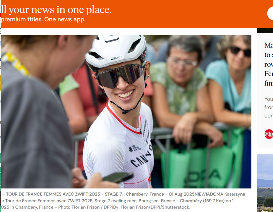 Article du média Australien INKL sur la coureuse polonaise Katarzyna Niewiadoma
