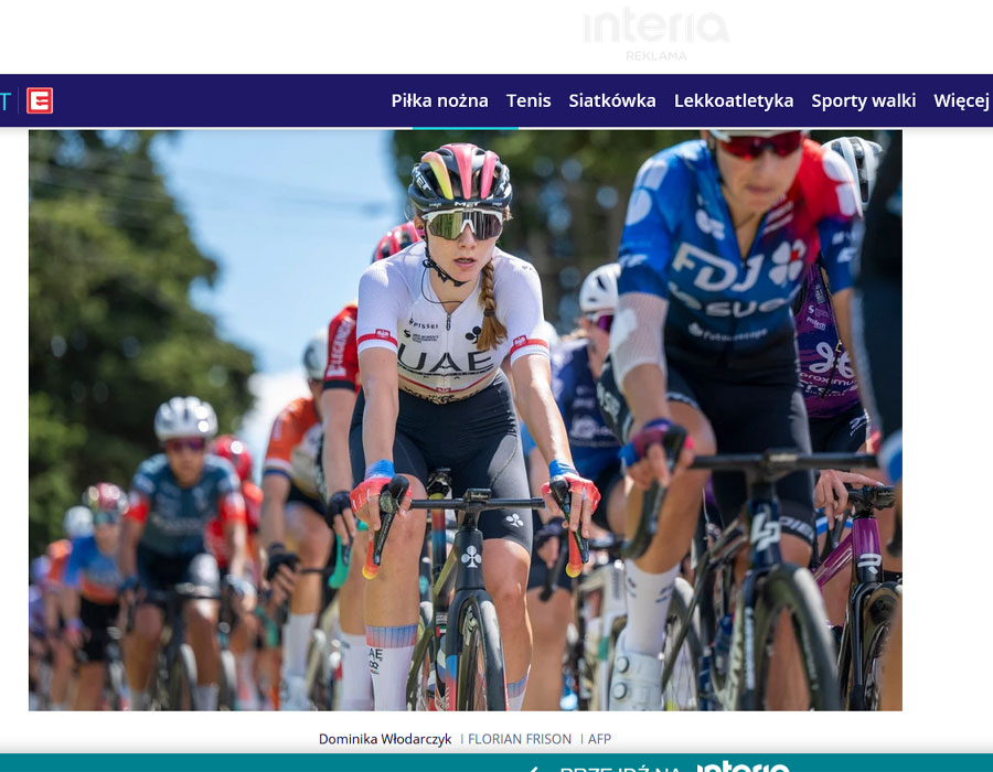 Article du média polonais InteriaSport sur la polonaise Dominika Wlodarczyk
