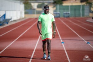 Ferdinand OMANYALA lors d'un entraînement au Stadium de Miramas en Août 2025