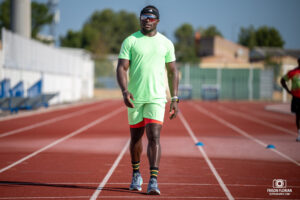 Ferdinand OMANYALA lors d'un entraînement au Stadium de Miramas en Août 2025