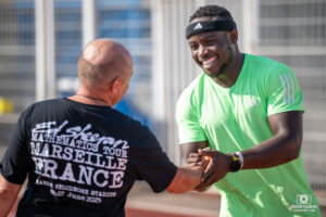 Ferdinand OMANYALA lors d'un entraînement au Stadium de Miramas en Août 2025